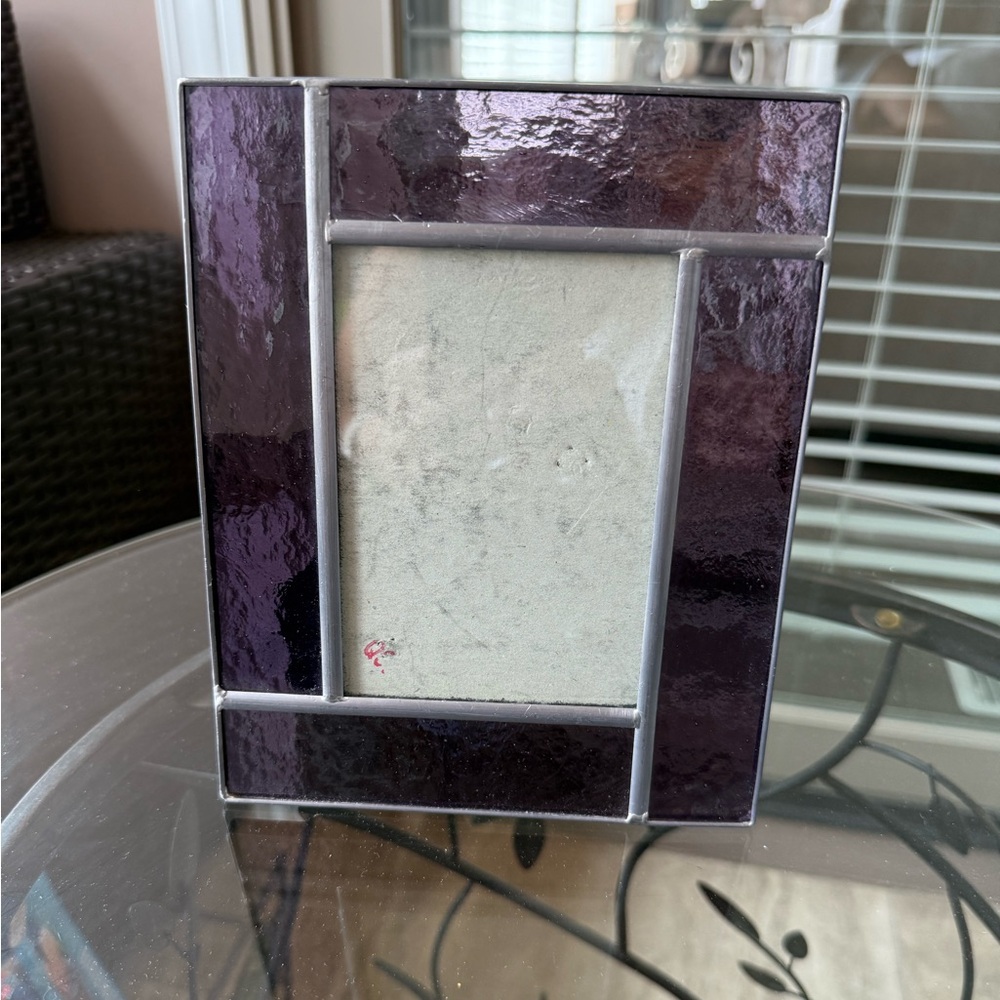 Purple Stained Glass Photo Frame